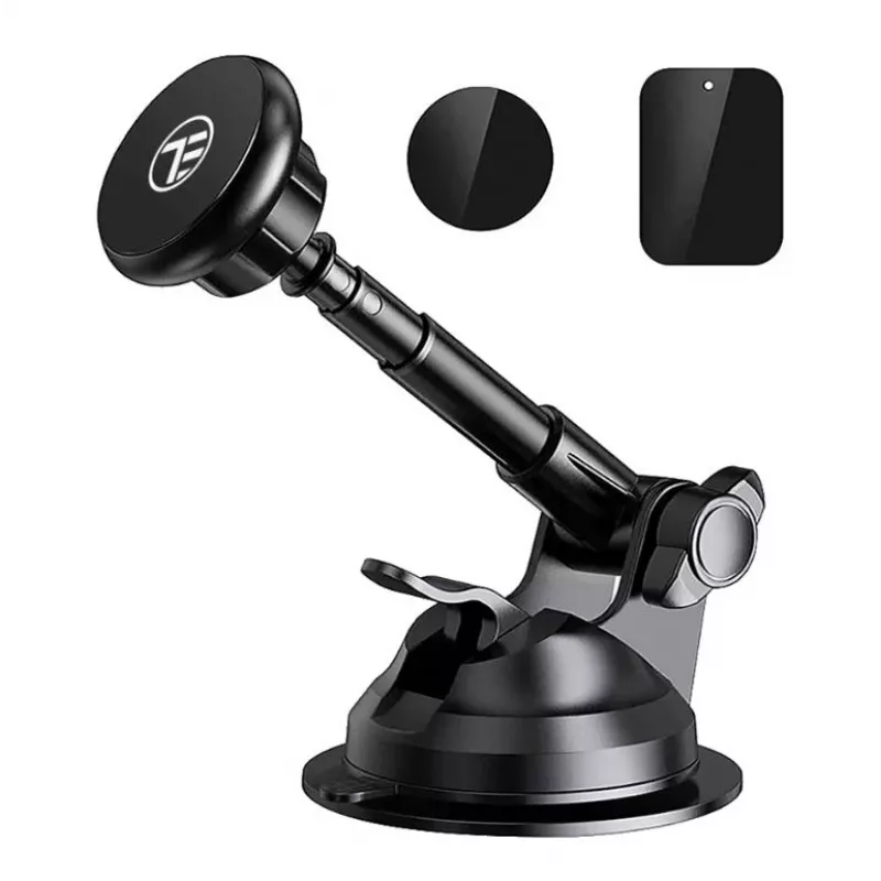 Soporte para móvil Tellur MUM Magnetic ventosa ajustable Negro — soporte magnético ajustable para móvil