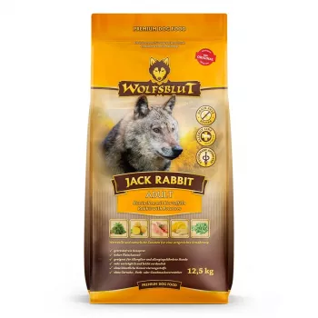 Pienso seco para perros Wolfsblut Jack Rabbit 12,5 kg — sin cereales, sabor conejo, 28 % proteína, 19 % grasa