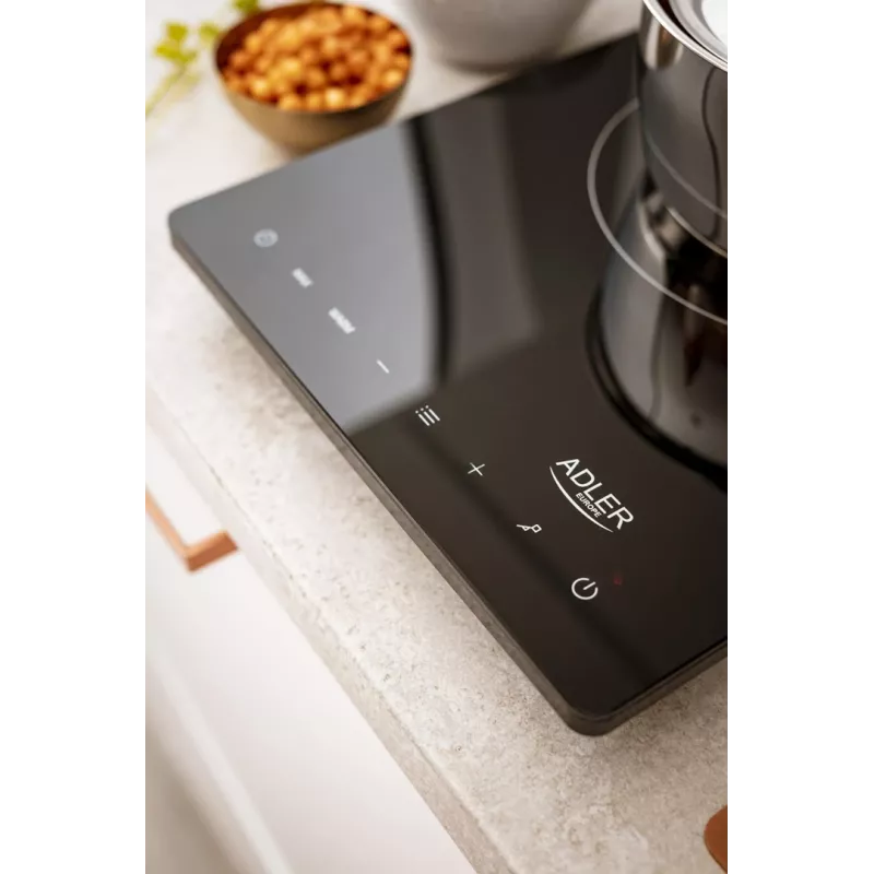 Adler AD 6513 placa de cocina negra de sobremesa 29 cm zona placa de inducción 1 zona(s)