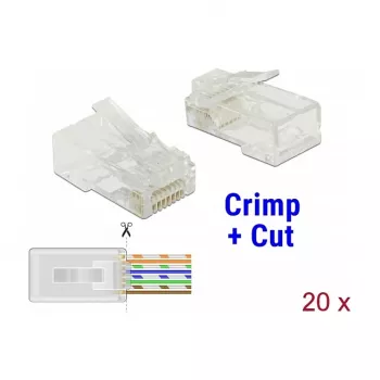 Conector macho DeLOCK 86451 RJ-45 transparente