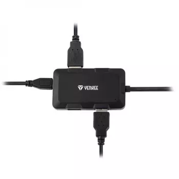Yenkee YHB 4341BK Hub USB 3.0 de 4 puertos con entrada de alimentación micro-USB