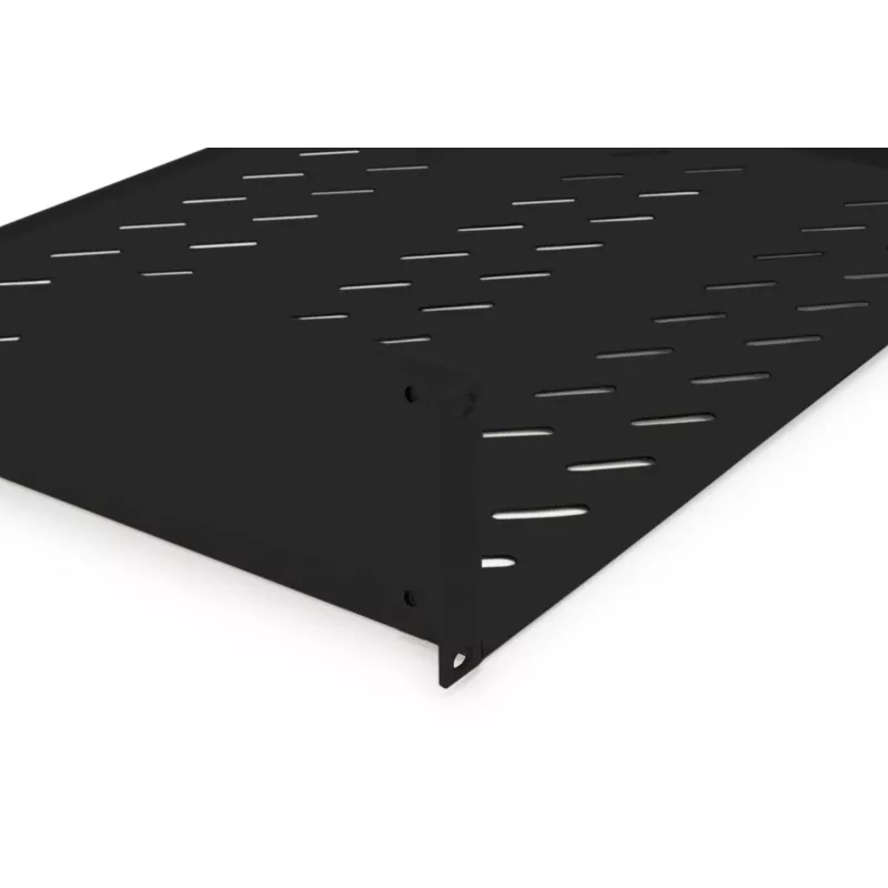 Digitus | Bandeja de 2U para racks | DN-19 TRAY-2-SW | negro | Perfecta para guardar componentes no aptos para 483 mm (19