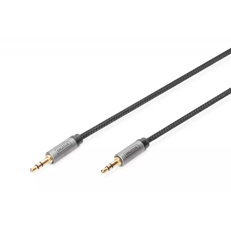 Cable de conexión de audio Digitus jack de 3,5 mm a jack de 3,5 mm 1,8 m Negro
