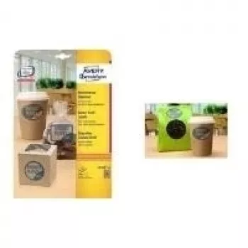 Avery Zweckform - etiquetas - adhesivo permanente - marrón natural - 63,5 x 42,3 mm (oval) 450 etiqueta(s) (25 hojas x 18)