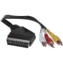 Cable SCART ShiverPeaks AVK 407-200 SC con interruptor y 3 conectores RCA