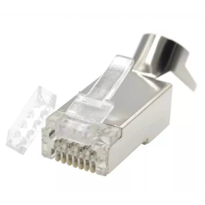 Conector macho RJ45 GEMBIRD CAT7 8P8C dorado 15µm FTP/SFTP pack de 50