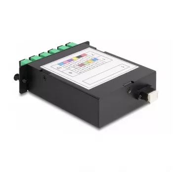 DeLOCK casete Fiber Optic HD conector macho MPO a 12× conector hembra SC simplex 12 fibras monomodo 9/125 µm
