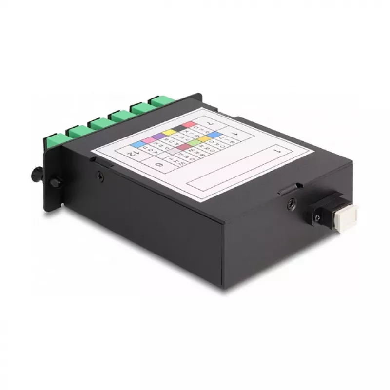 DeLOCK casete Fiber Optic HD conector macho MPO a 12× conector hembra SC simplex 12 fibras monomodo 9/125 µm