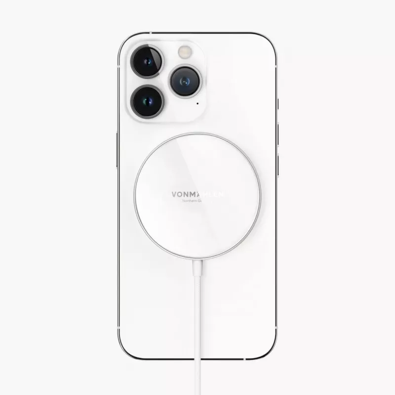 Vonmählen Aura Mini Base de carga inalámbrica magnética, blanco