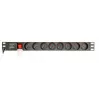 EnerGenie EG-PDU-014-F unidad de distribución de energía para rack (8 tomas FR, 1U, 16A, conector Schuko, 3m, negro)