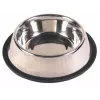 Cuenco para perros/gatos Trixie 24854 — acero inoxidable, 1,75 l, 30 cm, negro, patas antideslizantes, apto para lavavajillas