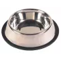 Trixie 24854 comedero de acero inoxidable para perro/gato sobre base de goma, 1,8 l, 20 cm