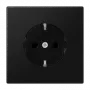 Toma de corriente tipo F Jung LS 1520 KI SWM — 1 módulo, 2P, 16A, 250V, negro