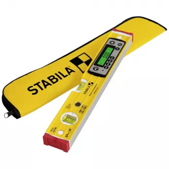 Nivel STABILA TECH 196 DL 19830, digital 40 cm, precisión 0,5 mm/m, antideslizante, con funda