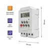 Temporizador electrónico para carril DIN QOLTEC PC0629 — alimentación 24V, salida 16A