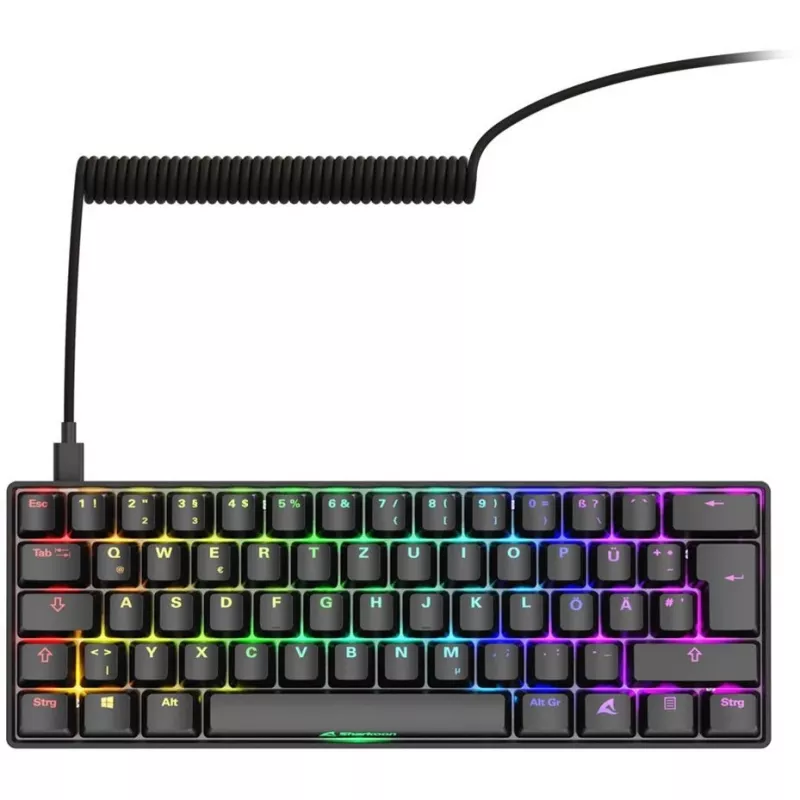 Teclado Sharkoon 100065629 Home USB QWERTZ alemán negro