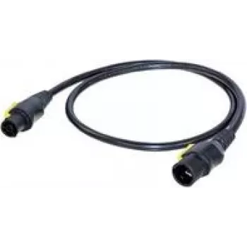 Cable de alimentación Neutrik [1x conector hembra PowerCon - 1x conector macho PowerCon] 3,00 m Negro, Amarillo (NKPF-M-A-3)
