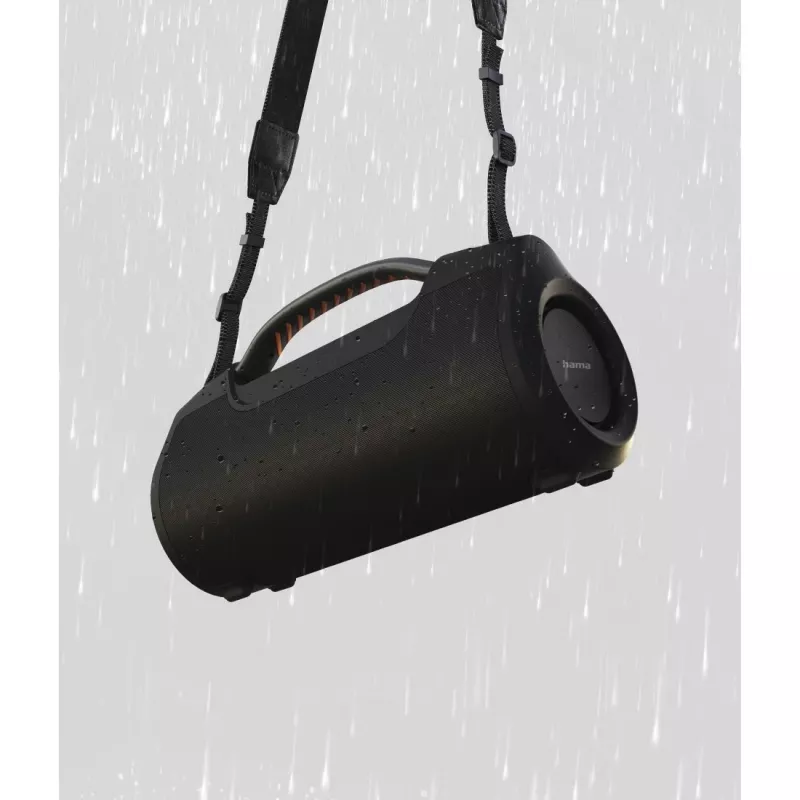 Barra de sonido HAMA Soundbarrel 2.0 negra Bluetooth inalámbrica — compacta 2.0 canales