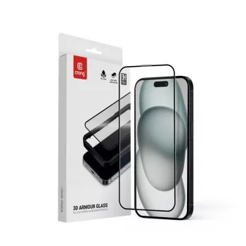 Protector de pantalla de cristal templado Crong 9H Full Glue para iPhone 16/15