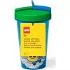Room Copenhagen LEGO Vaso con pajita Iconic Boy Azul claro (azul/verde, 500 ml)
