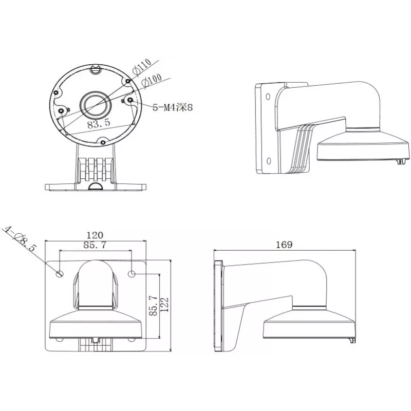 Hikvision Digital Technology DS-1272ZJ-110 soporte accesorio para cámara de seguridad