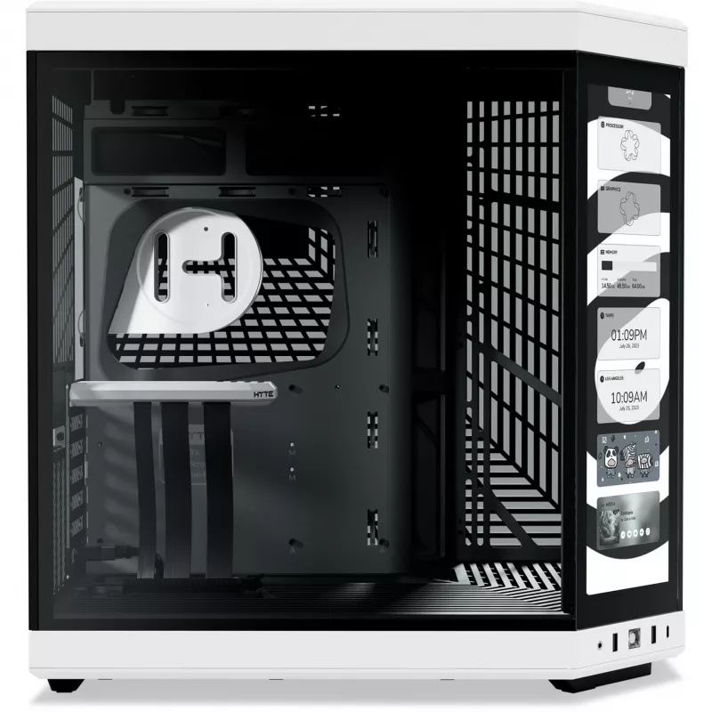 Caja PC HYTE Y70 Touch Infinite Midi Tower negro, blanco