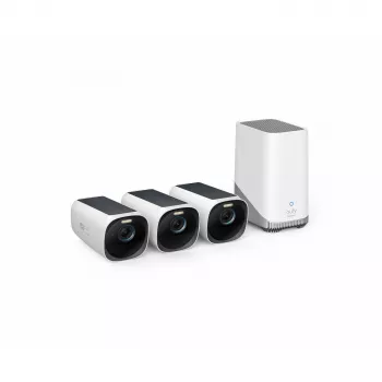 Cámara de vigilancia IP Eufy eufyCam S330 (eufyCam 3) 3840×2160, exterior, inalámbrica, montaje en pared, campo de visión de 135°, audio bidireccional