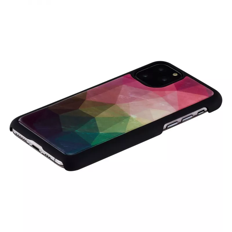 Funda protectora para smartphone iKins para iPhone 11 Pro con diseño de flores acuáticas, negra