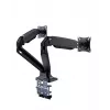 Soporte para monitor GEMBIRD MA-DA2-03 para pantallas de hasta 35 pulgadas, pinza de mesa, VESA 75x75–100x100, 20 kg, negro, Doble pantalla