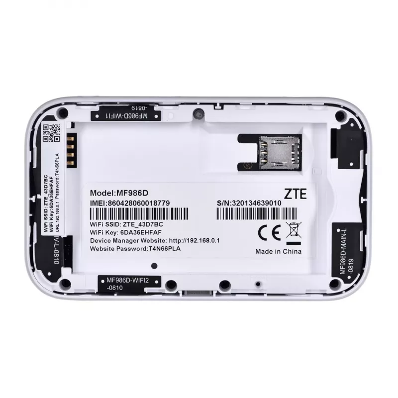Router ZTE MF986D 4G UFI LTE CAT12/13 1x USB Type-C, 1x ranura SIM 2x TS-9