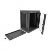 Delock 43418 Armario de red de 10" con puerta de cristal, 8U, negro