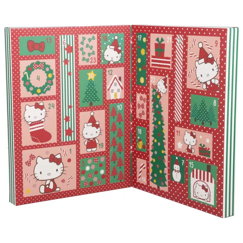 Calendario de adviento Paladone Hello Kitty papelería set de 24 días con regalos de papelería diarios