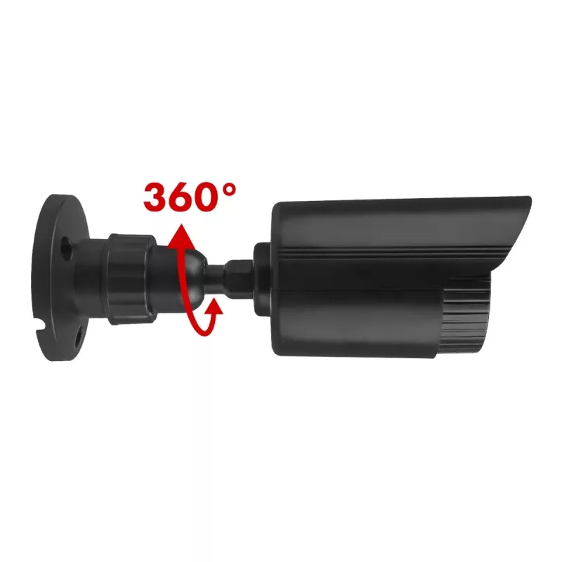 Cámara tubular simulada CEE IR1800 B, cámara de vigilancia simulada con LED IR, negro