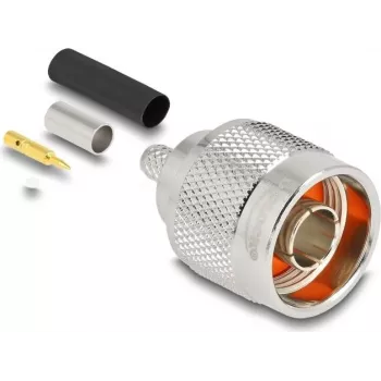 Adaptador coaxial DELOCK tipo N macho 20×30×20 mm (modelo 91766)