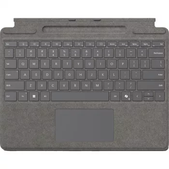 Teclado Microsoft Surface Pro QWERTZ Alemán con almacenamiento para lápiz Platino