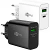 Cargador rápido dual USB-C PD GaN Goobay 30 W negro (75335)