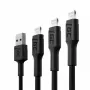 Juego de cables Lightning Green Cell KABGCSET04 30cm 120cm 200cm
