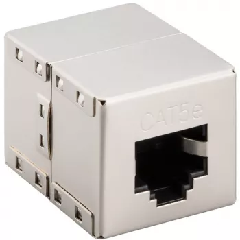 Conector/hembra RJ45 Goobay Wentronic CAT 5e – para redes de hasta 100 MHz, apantallado (15027)