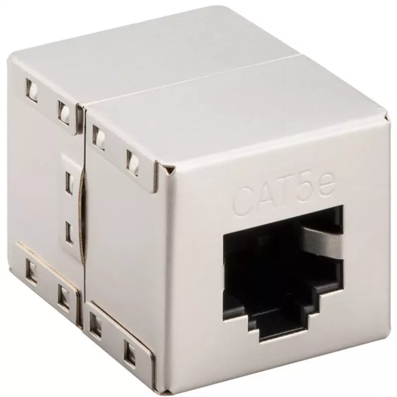 Conector/hembra RJ45 Goobay Wentronic CAT 5e – para redes de hasta 100 MHz, apantallado (15027)