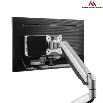 Maclean MC-721NUC soporte de ordenador VESA para Mac Mini CPU PC con montaje en cabecera