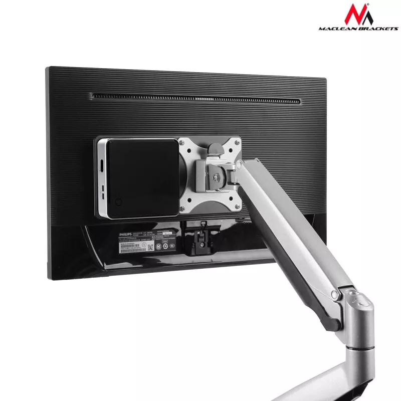 Maclean MC-721NUC soporte de ordenador VESA para Mac Mini CPU PC con montaje en cabecera