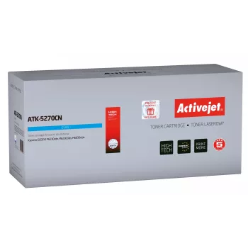 Tóner Activejet ATK-5270CN (sustituto de Kyocera TK-5270C; Supreme; 6000 páginas; cian)