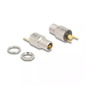 Conexión DC DeLOCK 5,5 x 2,5 mm conector hembra caja empotrable versión soldadura 20 V 15 A