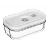 ZWILLING Fresh & Save 36803-003-0 set de recipientes rectangulares de vidrio al vacío, 3 uds. (S/M/L, 0,35/0,75/1,6 L), borosilicato, apto para microondas/horno/lavavajillas, gris/transparente