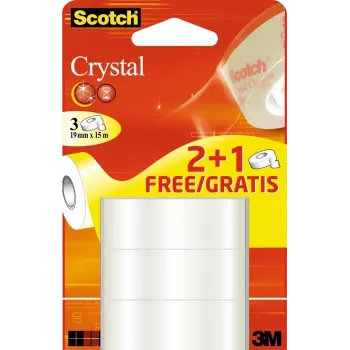 Cinta adhesiva de oficina Scotch 61915RP 15 m transparente 19 mm 3 uds.