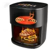 Freidora de aire Cecotec Cecofry&Grill Duoheat 6500, 6,5 L, 2200 W, LCD táctil, negra