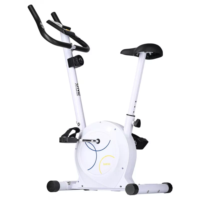 Bicicleta estática magnética One Fitness RM8740 blanca