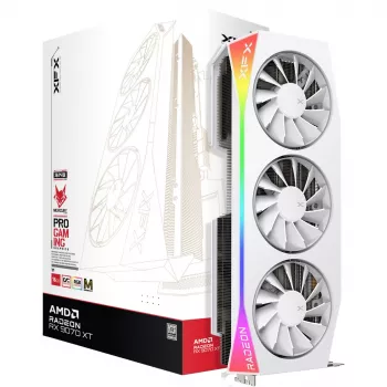 XFX Mercury Radeon RX 9070 XT OC Magnetic Air Edition AMD 16 GB GDDR6 Blanco
