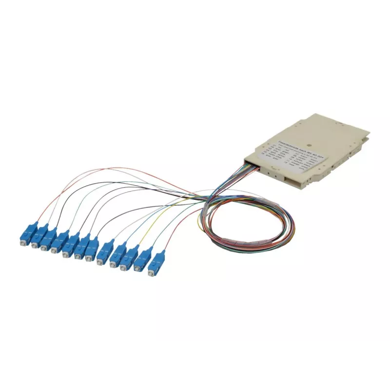 Casete de empalme Digitus A-96522-02-UPC-4 con 12 pigtails SC OM4