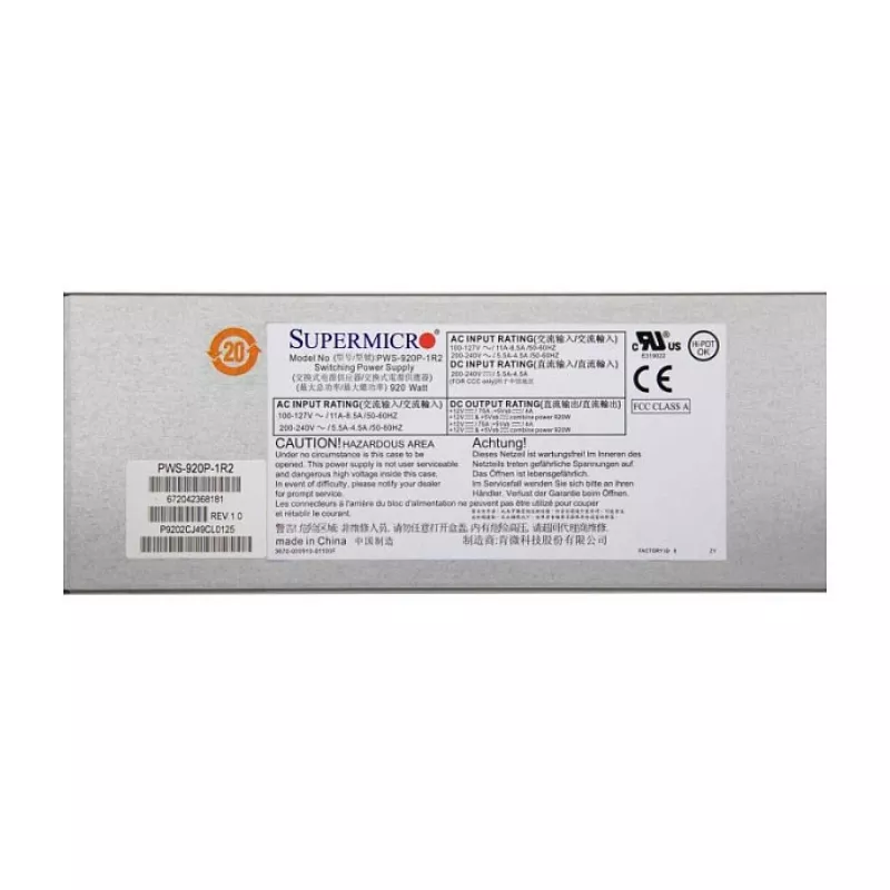 Fuente de alimentación Supermicro PWS-920P-1R2 920 W